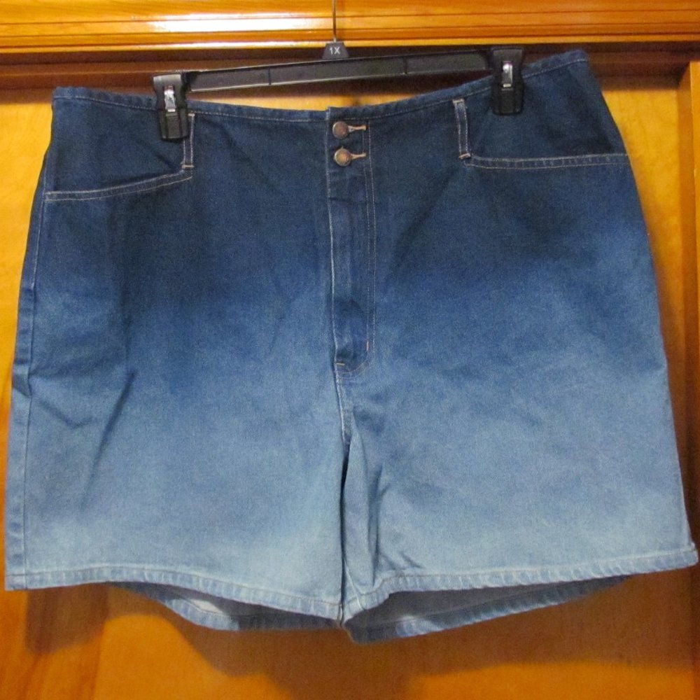 Venezia Jeans Ombre 100% Cotton Shorts size 22 NWT
